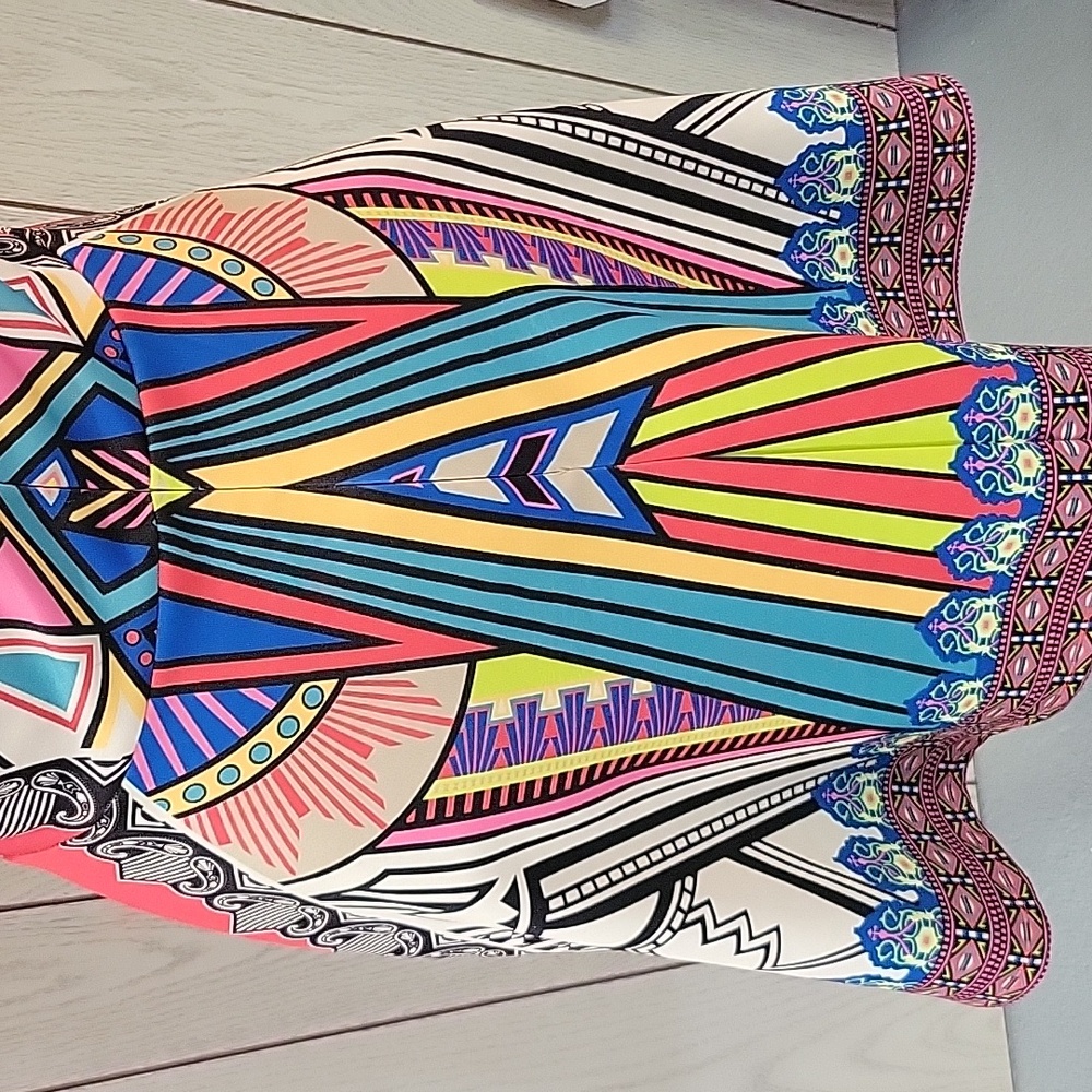 Colorful strapless dress - Picture 4 of 6